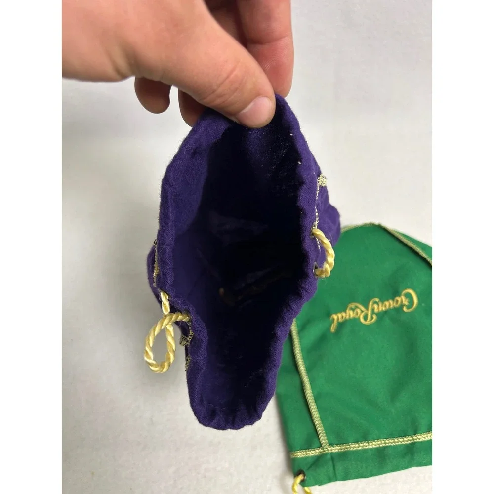 Collectible Barware‎ Crown Royal OS Purple Green Drawstring Storage Bags 2pk